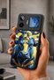 Gm 26 Pro Compatible Printed, Matte Black, Soft Silicone, Protective, Shock Absorbing Cover, Case