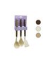 4 Piece Silicone Kitchen Set – 30 cm Ladle Spoon Spatula with Wooden Acacia Handle and Colorful Silicone Tips Kitchen Utensils Spoon - 2