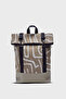 Women's Beige Linen Backpack