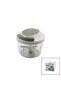 1 Piece Hand Chopper with Drawstring – Manual Chopper with 3 Blades, Transparent Chamber and Grey-White Lid, Hand Chopper, Vegetable Chopper - 2