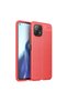 غطاء هاتف Xiaomi Mi 11 Lite بتصميم التركيز التلقائي - أحمر