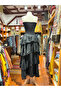 Black Color Ibiza Strapless Layered Bohemian Dress - 6