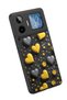 Gm 26 Pro Compatible Printed, Matte Black, Soft Silicone, Protective, Shock Absorbing Cover, Case - 3