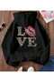 Leopard Love Printed Oversize Unisex Hooded Sweatshirt - 2