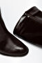 Women's Coffee-Colored High-Heeled Leather-Look Long Boots - 3