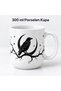 Raven and Crescent Patterned Porcelain Mug 300 ml Black and White Gothic Design Coffee and Tea Cup with Handle Gift - 6