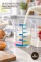 2 Pieces 0.5 Liter Multi-Measuring Cup – 500 ml Transparent Multi-Scale Plastic Measuring Cup, Ergonomic Handle and Pointed Pouring Spout, Measuring Cup