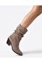 Kod.105, Western Style, Low-Cut, Thick Heel, No Laces or Zippers, Bellows Boots, Genuine Leather - 2