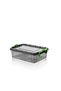 4 Pieces Shallow Storage Box – 2 Liter Transparent Plastic Kitchen Organizer Storage Box with Clip-On Lid - 2
