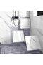 1 Piece Aluminum Plastic Wall Sticker – White Marble Pattern, Self-Adhesive 30X30 Cm, Kitchen Bathroom Decor, Wall Sticker, Vinyl - 2