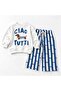 Boy's 3-Ply Cotton Dog Print Sweatshirt and Checked Pants Set 2-8 Years - 3