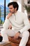 Half Zipper Detailed Raglan Sleeve Men's Basic Knitwear Sweater - 2