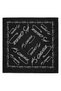 Ataturk Signature Patterned Black Cotton Scarf 52X52 cm Multi-Purpose Bandana (School, Event, Ceremony, Show) - 3