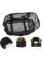 10 Pieces Black Mesh Beach Bag – Multi-Pocket Design, Zippered Interior Compartment, Beach Bag Mesh Tote for Beach, Pool, Camping - 3