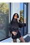 Women's Standing Collar Buttoned Jacket - 6