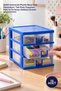 10 Pieces Mini 3-Drawer Nightstand Organizer – Plastic Desk Organizer with Clear Drawers, Jewelry Box Organizer, Hobby and Stationery Storage Drawer
