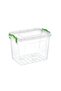1 Piece Deep Storage Box – 4.5 Liter Transparent Plastic, Green Locking Lid with Airtight Design, Kitchen Bathroom Pantry Storage Box - 2