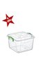 4 Pieces Transparent Storage Box – 6 Liters Clear Plastic Clip-On Lid, Stackable, Home Office Kitchen Storage Box - 2