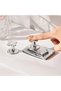 1pc Luxury Floral Pattern Toilet Flush Button - Bathroom Tank Lever, Elegant Push-Top Cover - 2