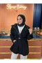 High Collar Trench Coat Black - 2