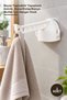 3 Pieces of Portable Self-Adhesive Hangers – White Portable Adhesive Hangers, Hanger Hook for Wall/Closet/Bathroom Kitchen