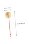 2 Pieces Double-Sided Bath Shower Brush – Wooden Handle Hanging Design, Sensitive Brush and Sponge, Back Scrubber Shower Brush Bath Brush - 7