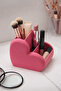 Heart-Shaped Multi-Compartment Makeup Organizer - 2