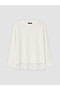 White Lace Detailed Soft Touch Women's Sweatshirt - 5