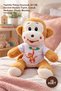 10 Pieces Plush Monkey – Plush Toy with T-Shirt 25 Cm, Cute Printed T-Shirt, Children's Gift, Plush Monkey