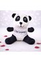 1Pc I Love You T-Shirt Plush Panda - 25 cm Soft Plush Toy Black-White Cute Gift Plush Panda Sleeping Companion Lover Gift - 2