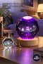 10 Pieces of Planets Themed Lighted Glass Globes – Color-Changing Led Night Light, Desktop Decor, Glass and Wooden Stand, Crystal Keychain