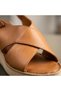 177 Tan Genuine Leather Women's Sandals - 2