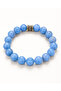 Natural Angelite (Angel Stone) 10 mm Peace Blue Sphere Cut Women's Bracelet - 3