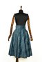 Velvet Flared Skirt and Scarf - 3