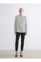 Notch Neck Patterned Blouse - 2