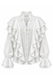 Odette Flounce Lace Detailed Tie-Up Shirt Women White