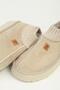 Women's Beige Suede Knitwear High-Top Platform Sole Casual Boots & Slippers Pc-55186 - 2