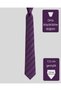 Black Striped Purple Silk Tie – 7.5 cm Wide - 4