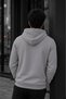 Three-Thread 100% Organic Cotton Light Gray Basic Oversize Sweatshirt Hoodie - 2