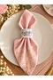 Set of 6 Floral Patterned Porcelain Napkin Rings - Napkin Ring 5cm - 3