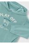 Boy's Printed Hooded Sweatshirt Mint 4456 - 4