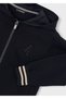 Boy's Hooded Zipper Jacket Black 4476 - 3