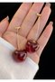 Red Cherry Figured Stud Earrings Fruit Earrings Bijouterie Modern Antiallergic Women's Earrings Gift Exaggeration - 3