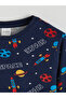 Peak New Season Navy Blue Patterned Boys' Pajama Set - 3