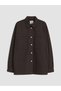 Vizyon New Season Brown Women's Jean Shirt with Pockets - 7