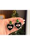 Xuping Black Heart Evil Eye Green Drop Asymmetric Dangle Earrings - Glamorous Non-Tarnish Antiallergic Vintage Fade-Resistant Stylish Women's Earrings - 2