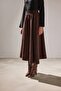 Suede Flared Skirt - 3