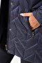 60066Ts Dark Blue Fur Detailled Demonte Hooded Quilted Coat - 6