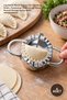 4 Practical Dumpling Sealing Tools – Raw Dumpling, Manti, Pogaça and Dumpling Mold, Stainless Steel Serrated Edge Ravioli Pierogi Gyoza Mold