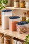 3-Piece Rectangular Storage Container Set with Lids – Kitchen and Food Organizer - 3